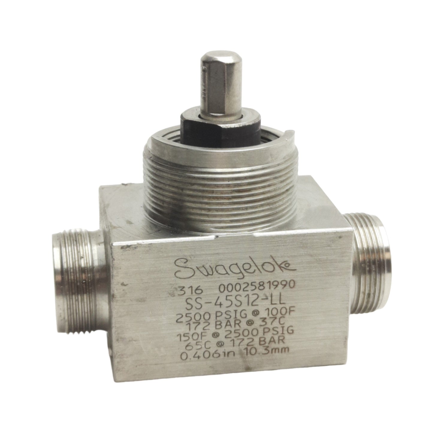 Used Swaglok SS-45S12-LL Ball Valve, 2500Psig, 3/4in Swagelok *No Fittings*