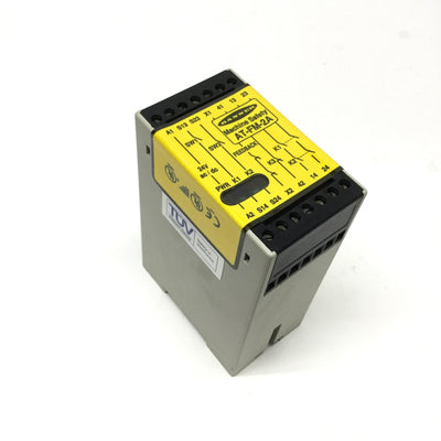 Used Banner AT-FM-2A DUO-TOUCH Two-Hand Control Safety Relay Module, 24V AC/DC 250mA