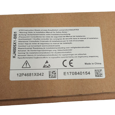 New Emerson KJ4005X1-BB1 DeltaV Rev F Left Extender Carrier 1-Wide, DIN Rail Mount