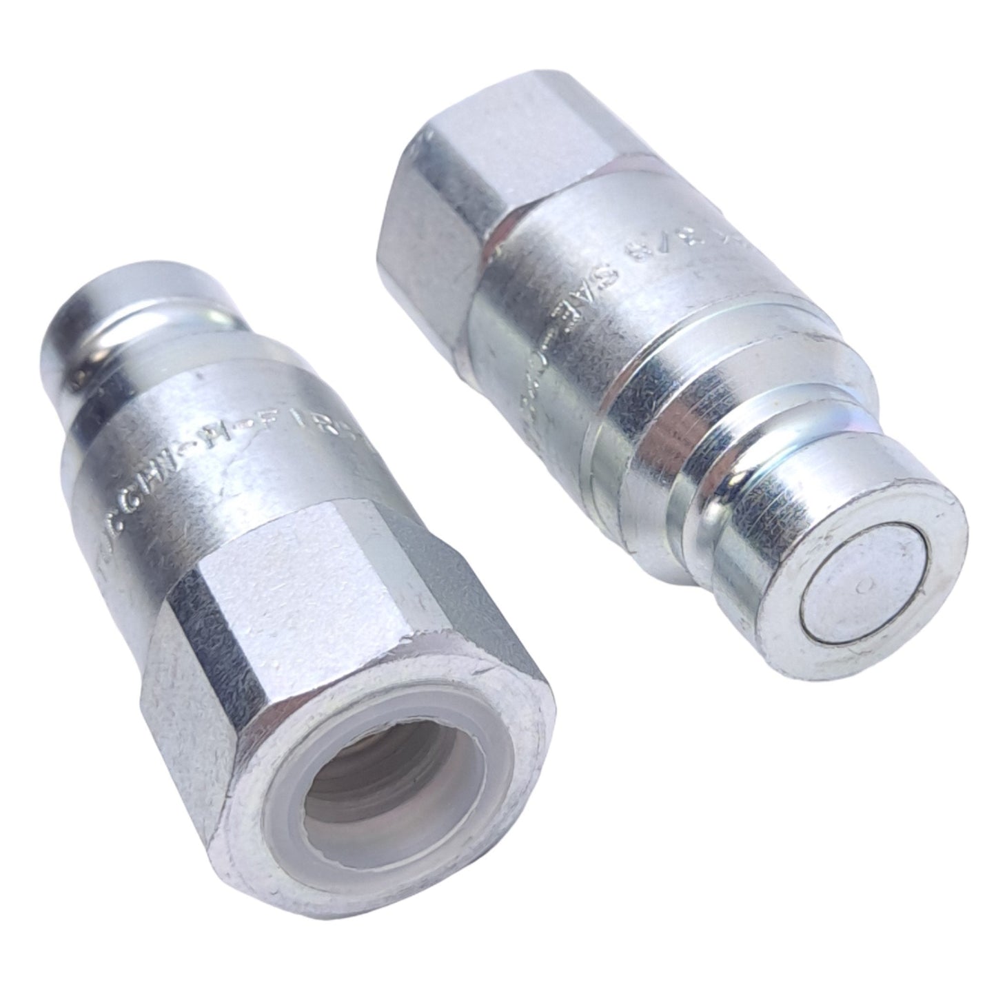 New Lot of 2 Stucchi 800804001 Flat Face Couplers, ø1/4in, 3/8 SAE, 30 MPa Max