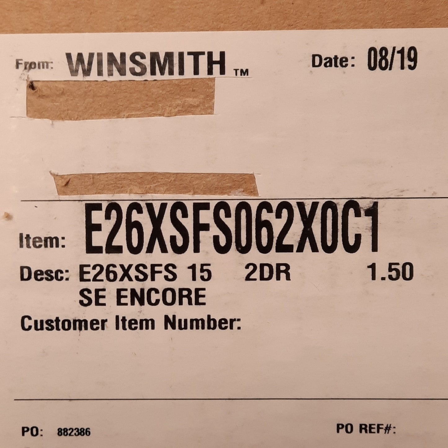 New Winsmith E26XSFS062X0C1 Speed Reducer 15:1 ø1.5in Bore, ø7/8in Shaft, 1724in-lbs