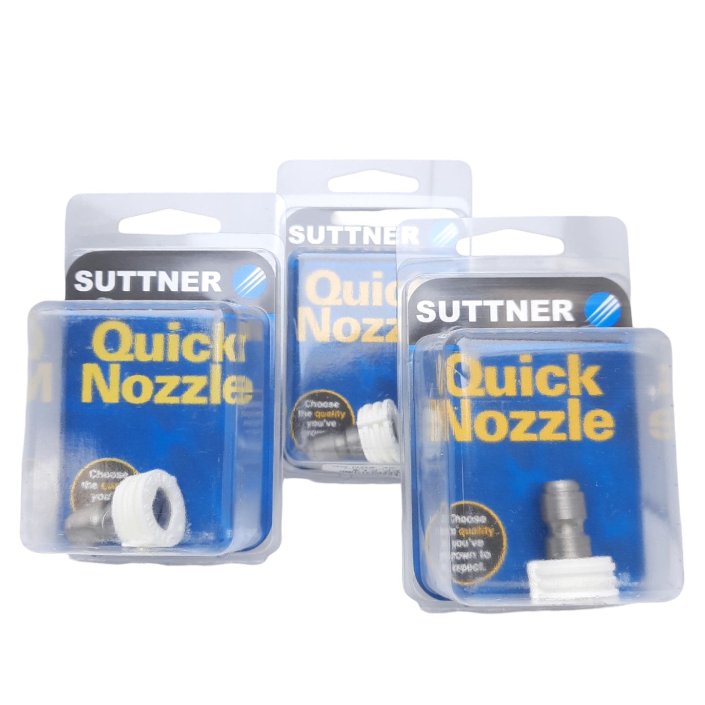 New Lot of 3 Suttner P900004045 Quick Nozzle, White, 1/4in Male Plug, 40 Deg X 4.5