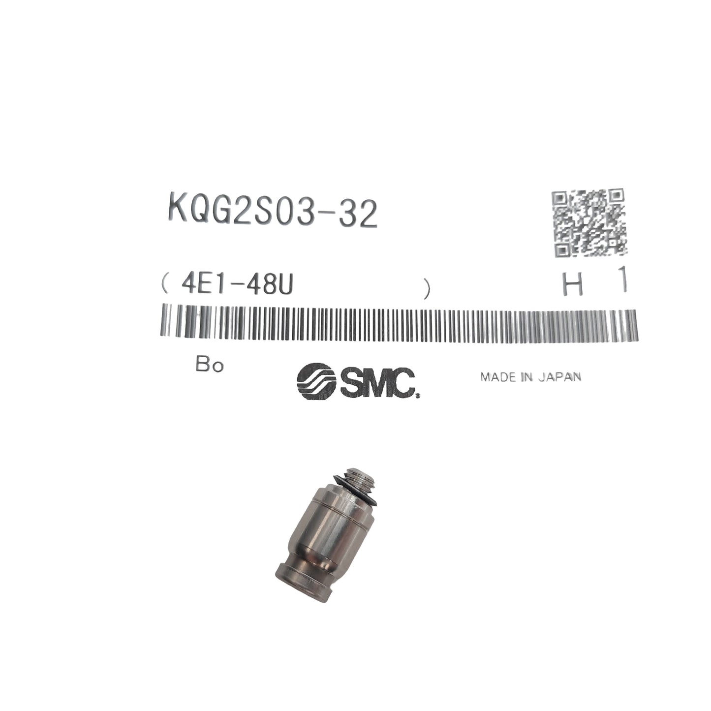 New Lot of 3 SMC KQG2S03-32 One Touch Fitting 5/32" Tube to 10-32UNF Male, 1 MPa Max