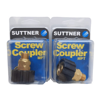 New Lot of 2 Suttner P200040810 Screw Coupler, 1/4in MPT Inlet, M22 X 1.5, 5800 PSI