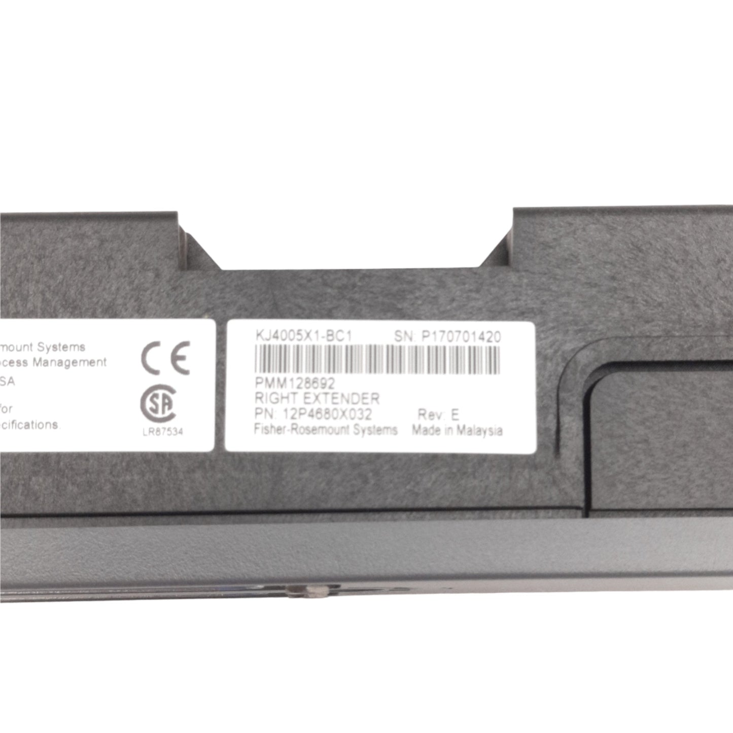 New Emerson KJ4005X1-BC1 DeltaV Right Extender Carrier 1-Wide, DIN Rail Mount