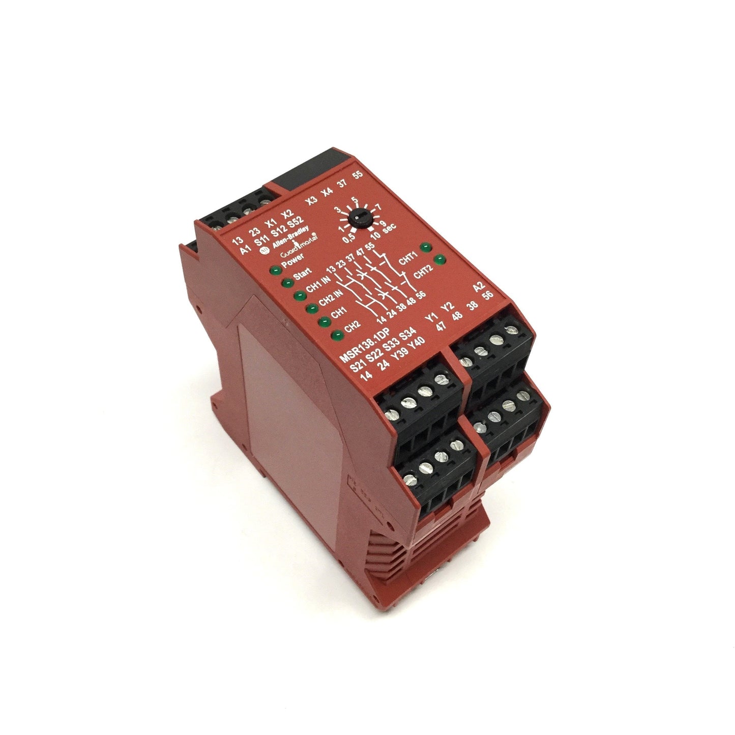 Used Allen Bradley MSR138.1DP Guardmaster Safety Relay w/Delayed Outputs 24V AC/DC