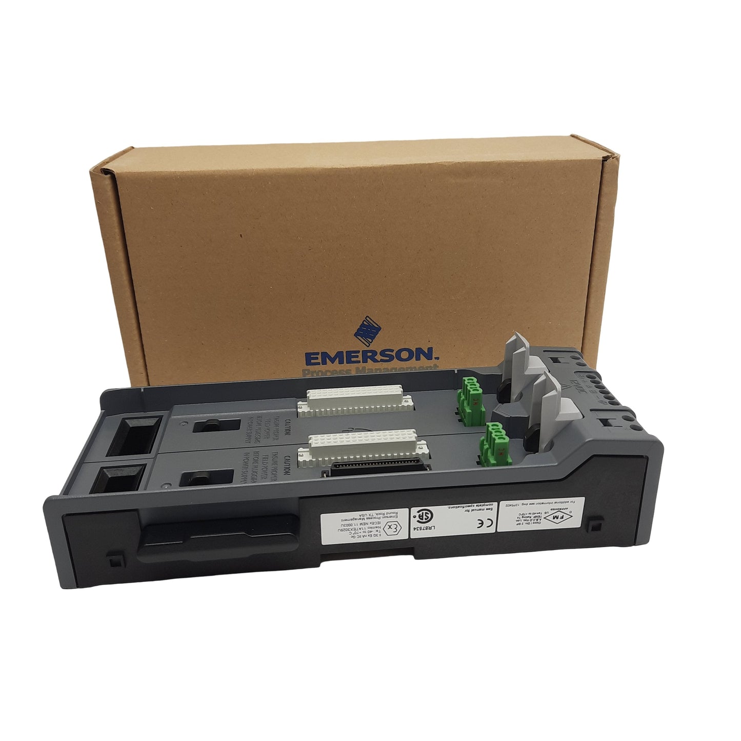 New Emerson KJ4005X1-BA1 DeltaV Rev M Power Controller Carrier, DIN Rail Mount