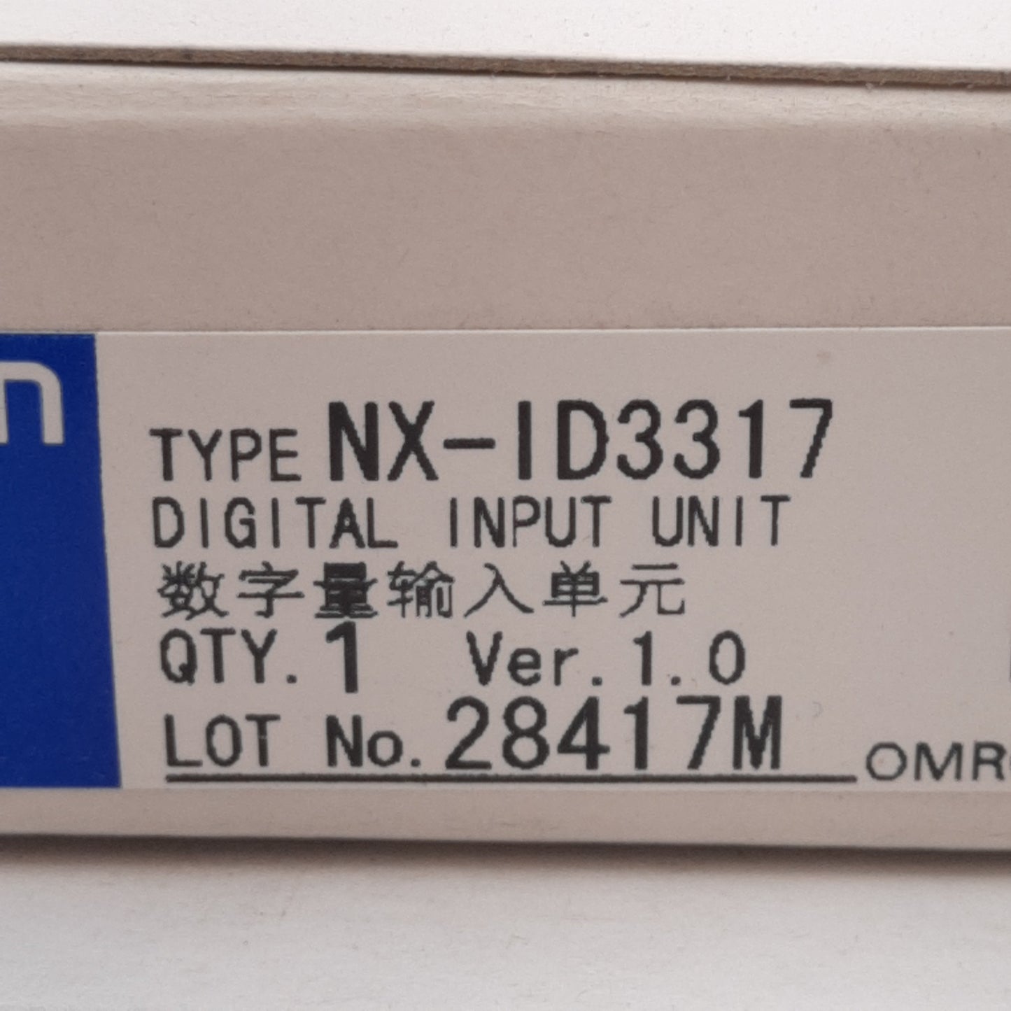 New Omron NX-ID3317 Digital PLC Input Module, NPN, 4-Points, 12-24VDC, DIN Rail