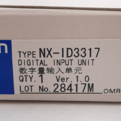 New Omron NX-ID3317 Digital PLC Input Module, NPN, 4-Points, 12-24VDC, DIN Rail