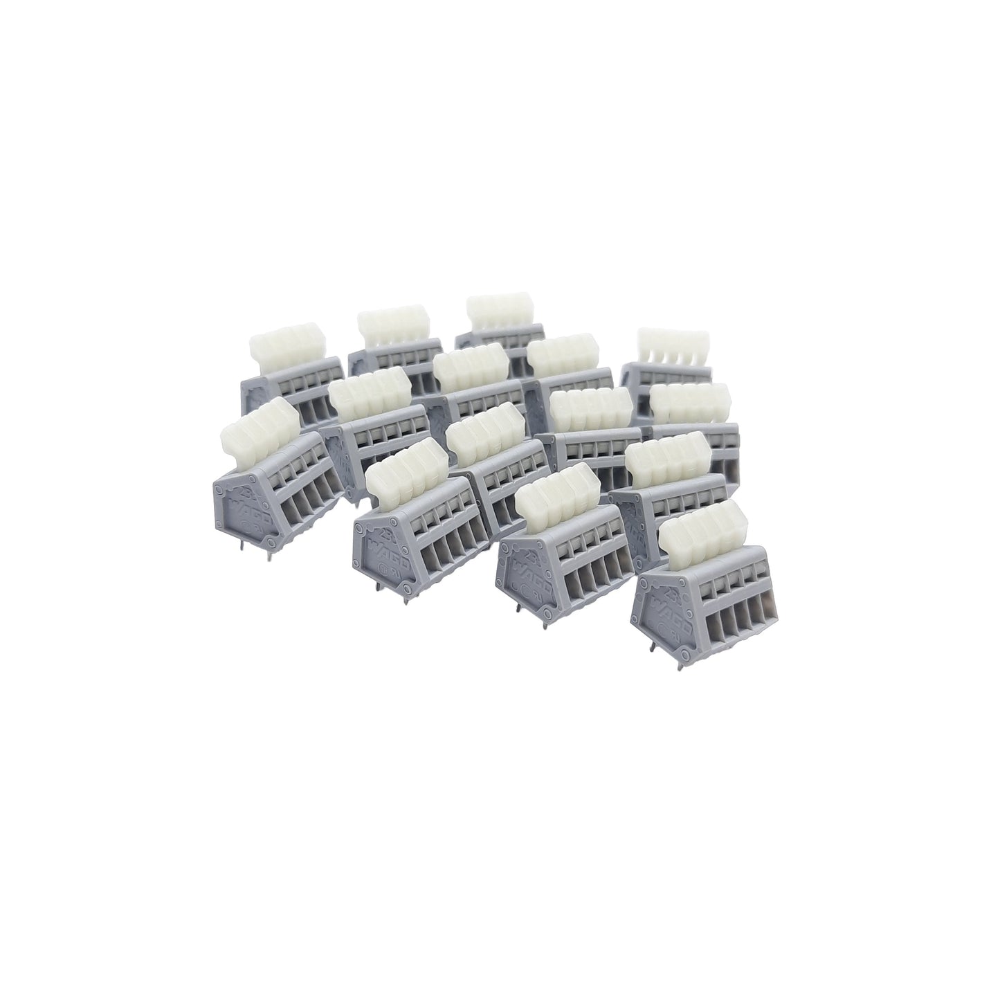 New Lot of 15 Wago 233-205, PCB Terminal Block, 0.5mm², 2.5mm Pin Spacing, 5-Pole