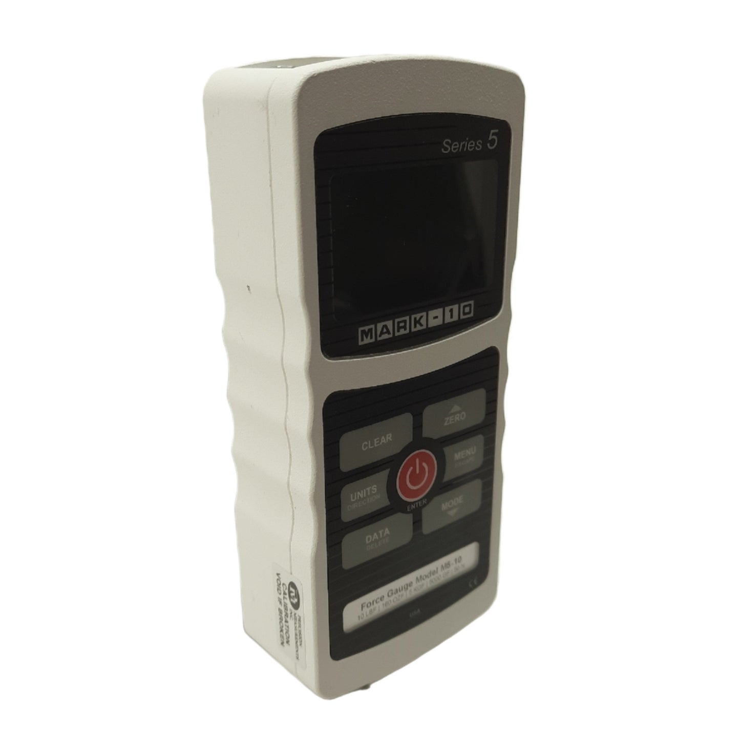 Used Mark-10 M5-20 Digital Force Gauge, 20LBF Capacity, D-Sub 15 RS-232, USB-B, 12VDC
