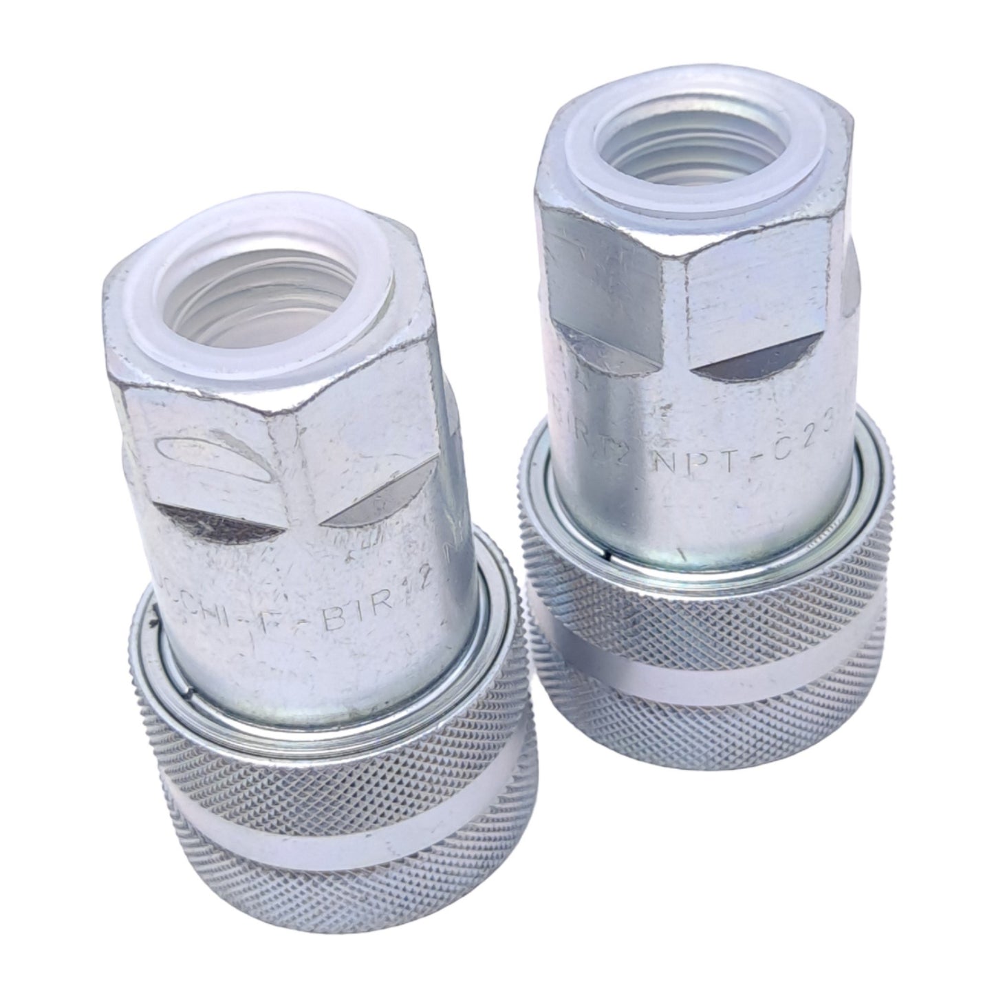 New Lot of 2 Stucchi 800501004 Quick Disconnect Couplings, 1/2 NPT, 90 L/min, 25MPa