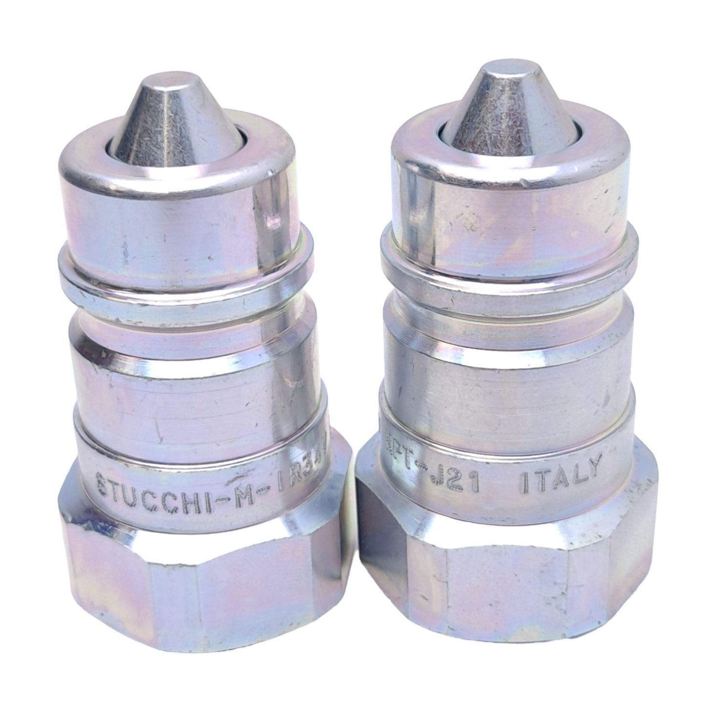 New Lot of 2 Stucchi 800101005 Hydraulic Couplings, 3/4 NPT, 148 L/min, 25 MPa