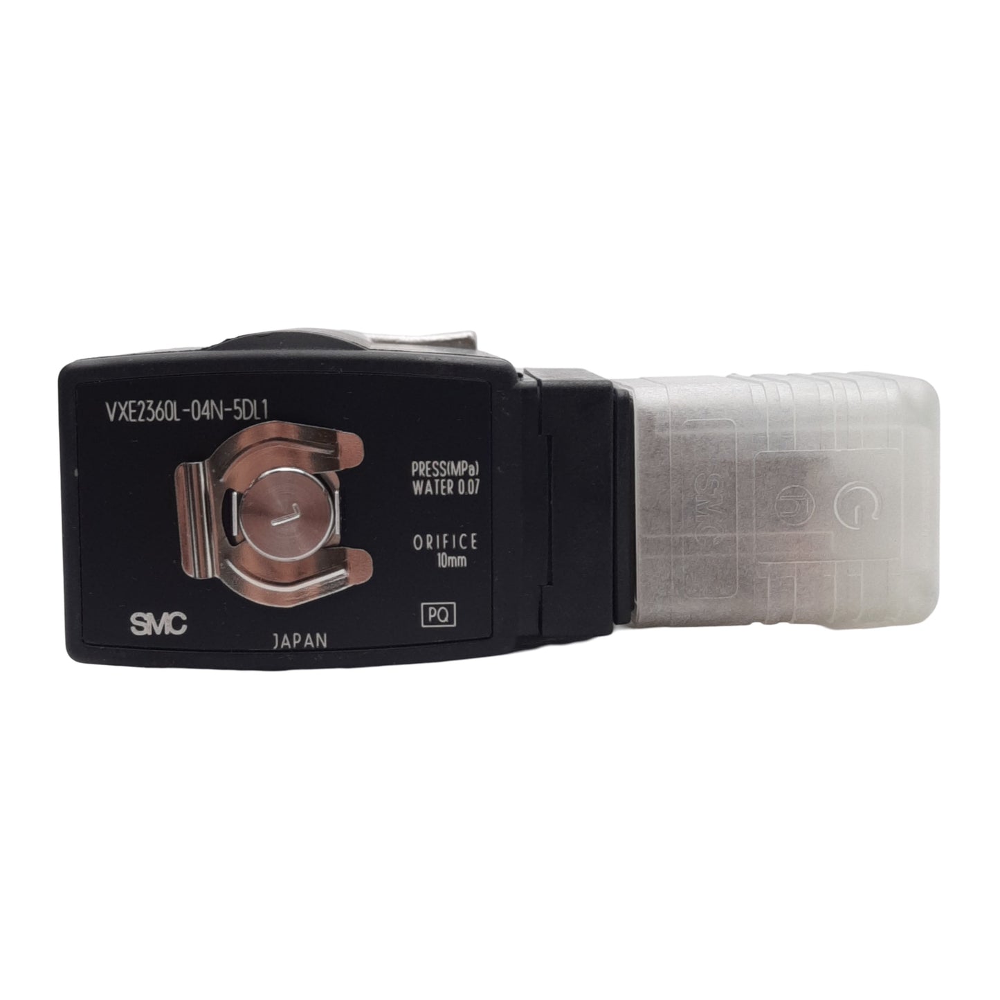 New SMC VXE2360L-04N-5DL1 Solenoid Valve, N.C., ø10mm Orifice, NPT1/2, 24VDC Coil