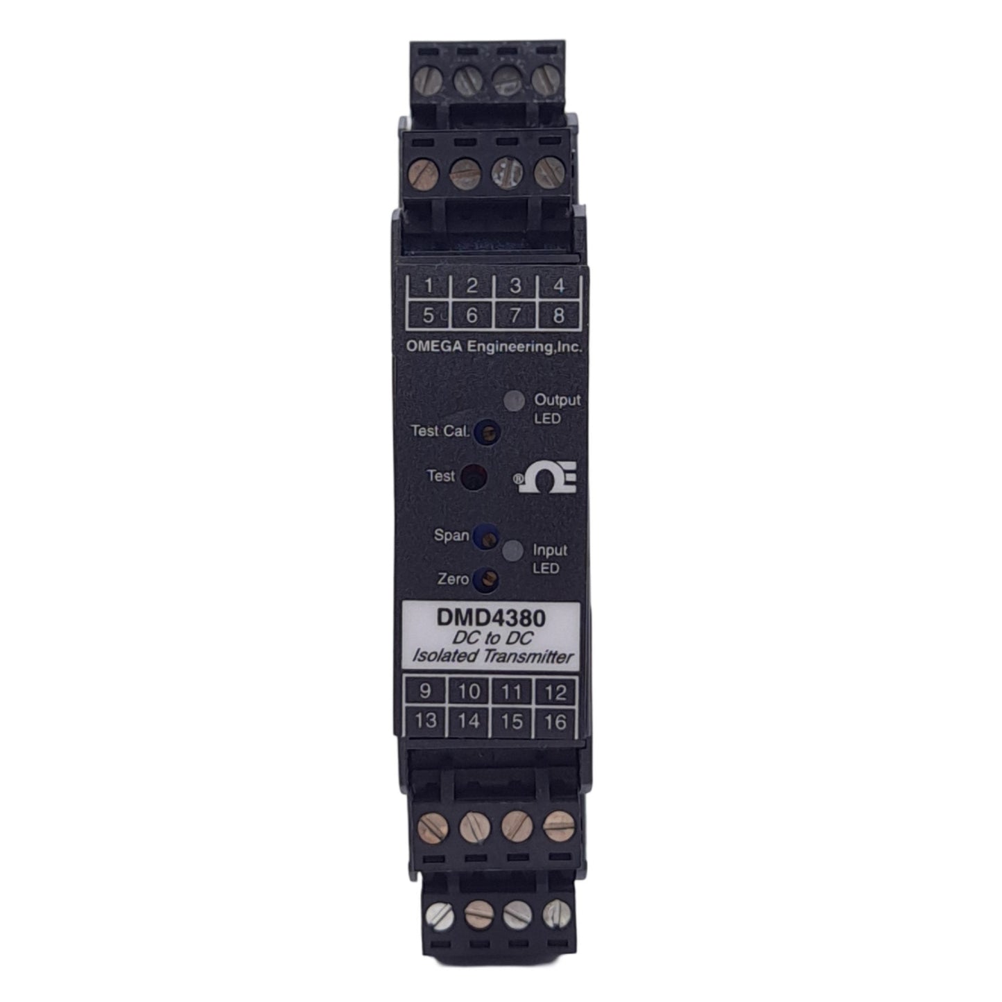New – Open box Omega DMD4380-DC Isolated Transmitter, 0-50VDC In, 0-10VDC Out, 9-30VDC/10-32VAC