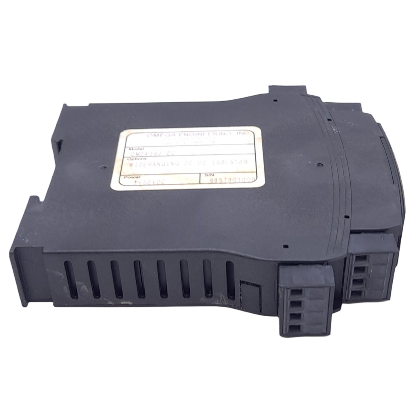 New – Open box Omega DMD4380-DC Isolated Transmitter, 0-50VDC In, 0-10VDC Out, 9-30VDC/10-32VAC