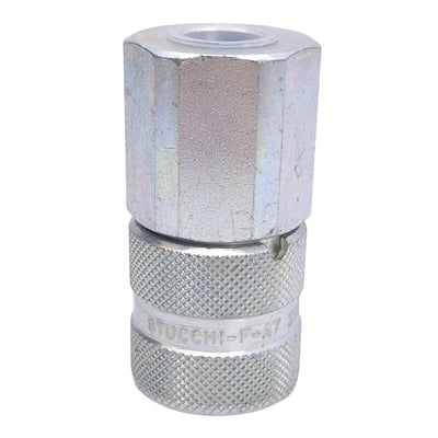 New Stucchi 801304004 Flat Face Quick Coupler, ø1/4in, 3/8 SAE, 24 L/min, 42 MPa Max