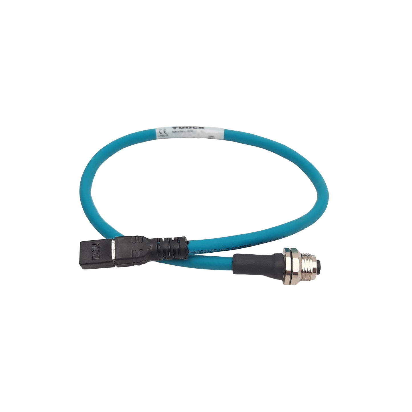 New Turck RJ45 FKSD 841-0.5m Industrial Ethernet Cable, RJ45 Male, M12 8-Pin Female