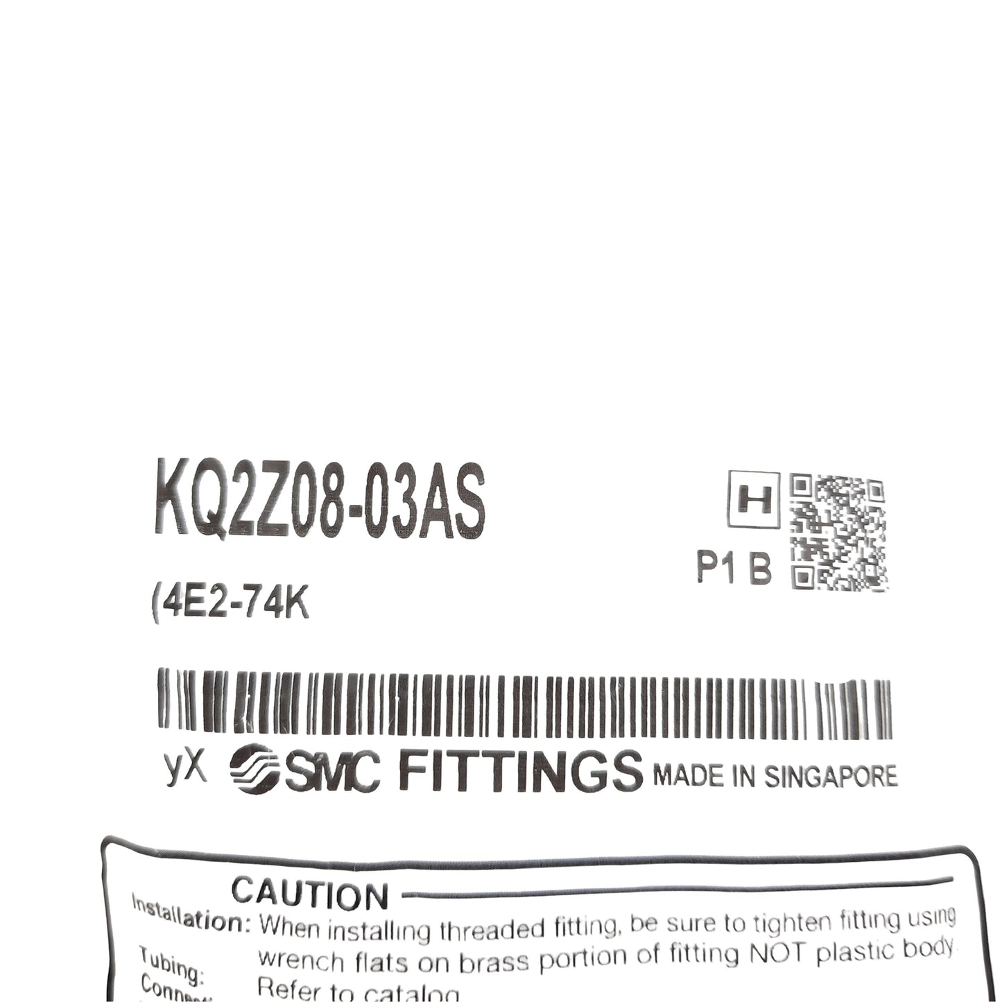 New Lot Of 6 SMC KQ2Z08-03AS One-Touch Male Elbow ø8mm To Rc3/8, -100 kPa To 1 MPa