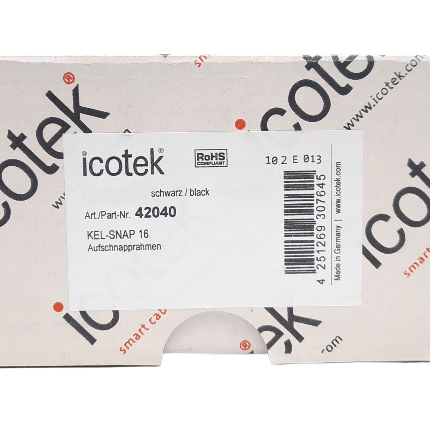 New Lot of 2 Icotek 42040 Mounting Frame, Kel-Snap 16, 85mm x 46mm Cutout