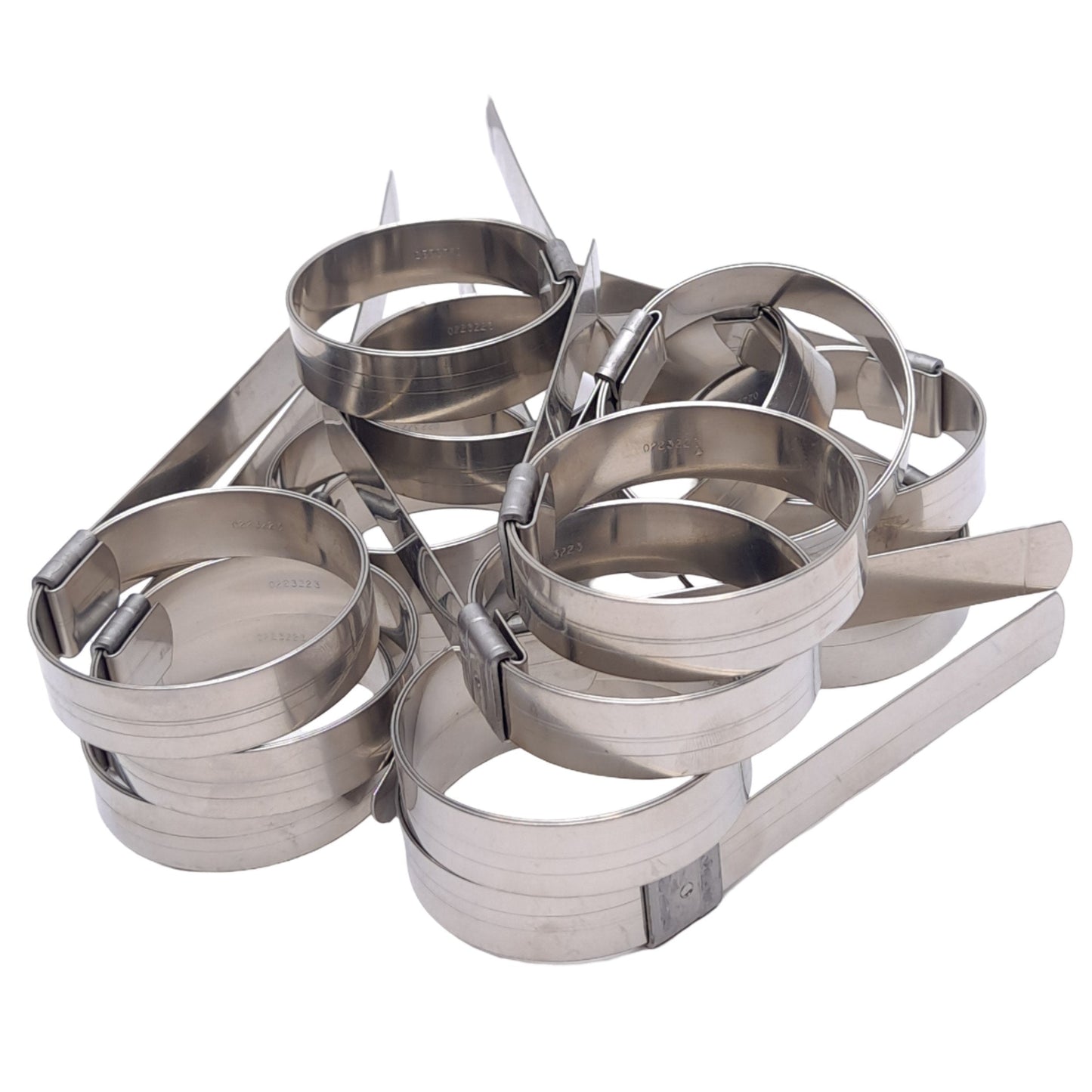 New Lot of 15 Dixon KS8 Preformed Band Clamps, ø2in Clamp, 5/8in x 0.03in Band