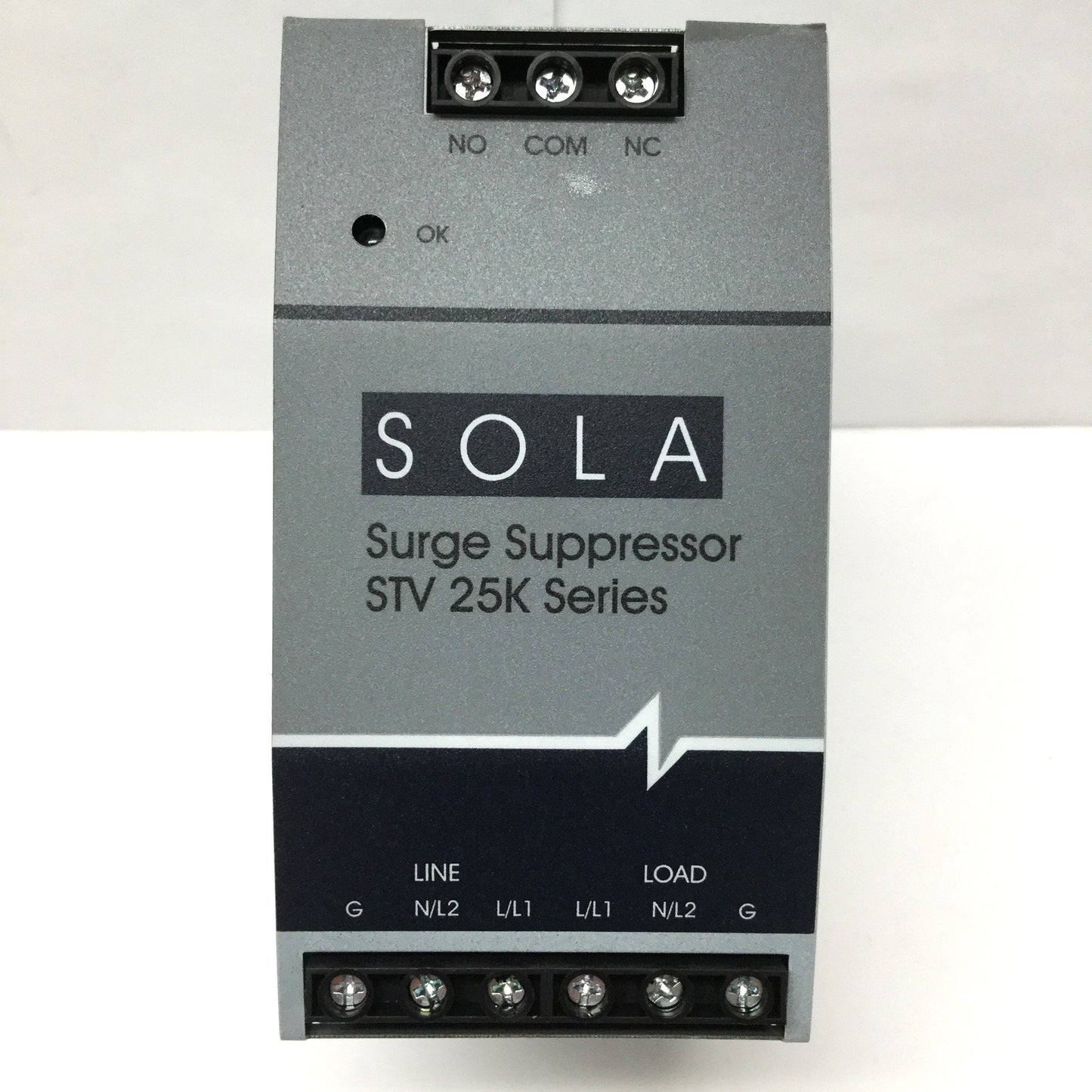 Used SolaHD STV25K-10S Surge Suppressor Protector, Single-Phase 120VAC 20A, DIN Rail