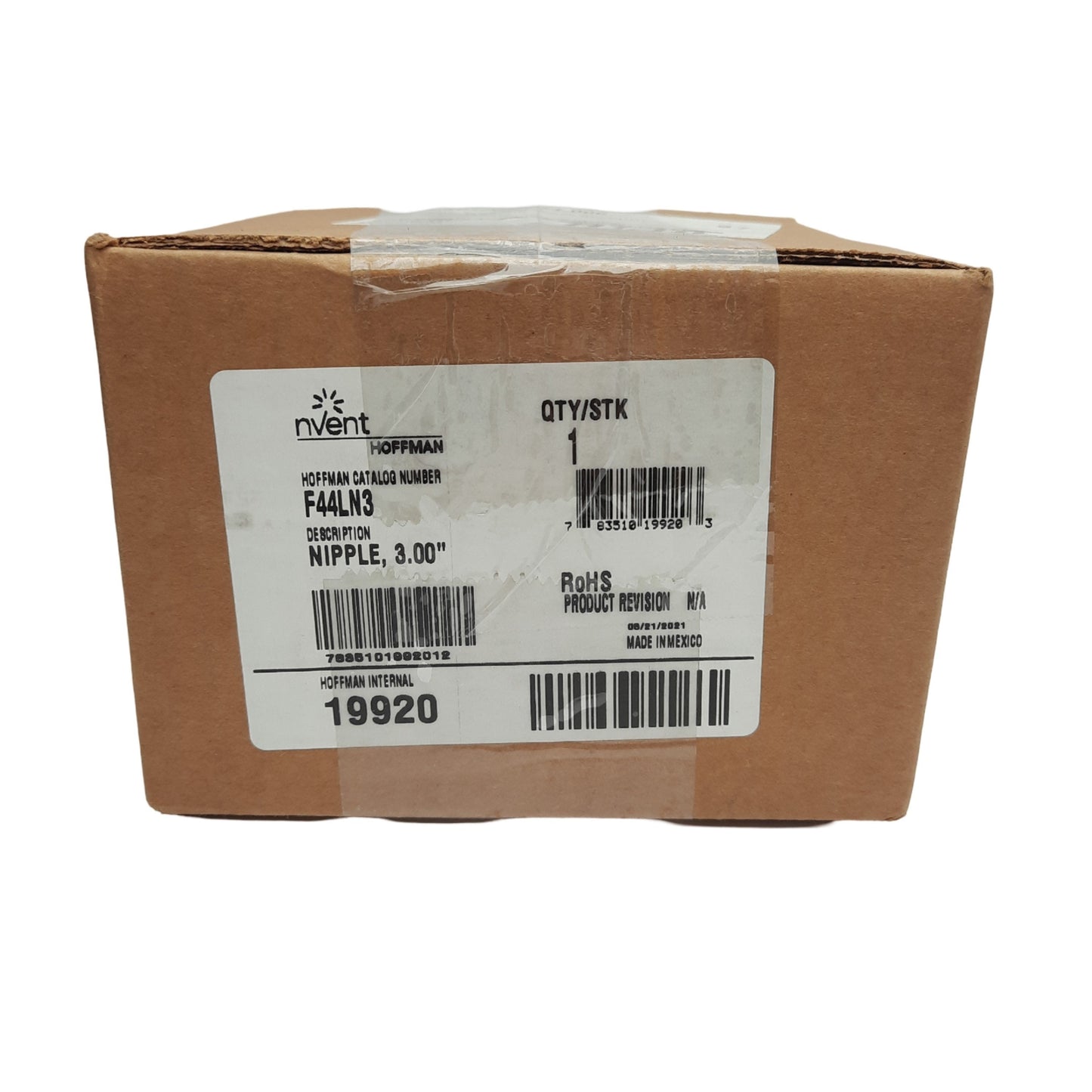 New Hoffman F44LN3 Wireway Nipple, Gray, For Use With 4x4 in NEMA 3R Lay-In Wireway