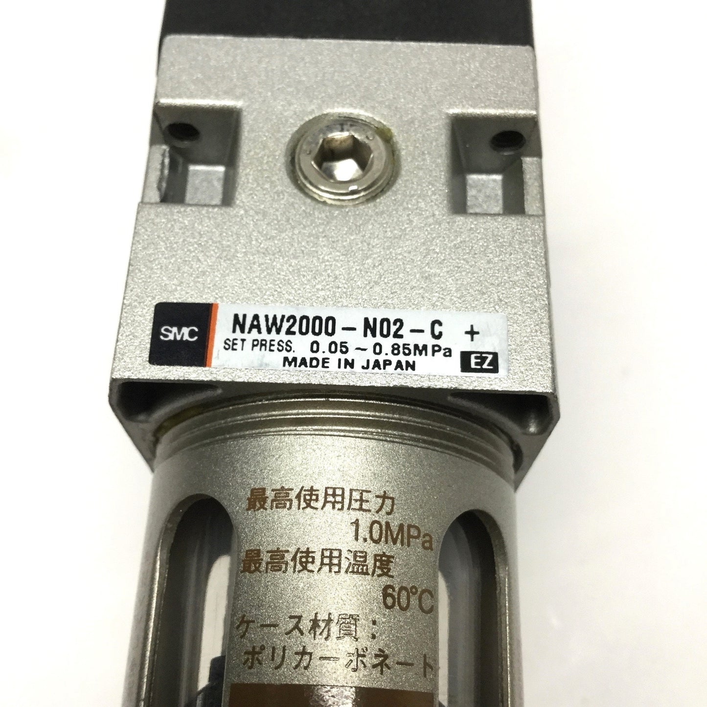 Used SMC NAW2000-N02-C Filter/Regulator 0.05-0.85MPa Set Pressure, 1/4" NPT w/Gauge