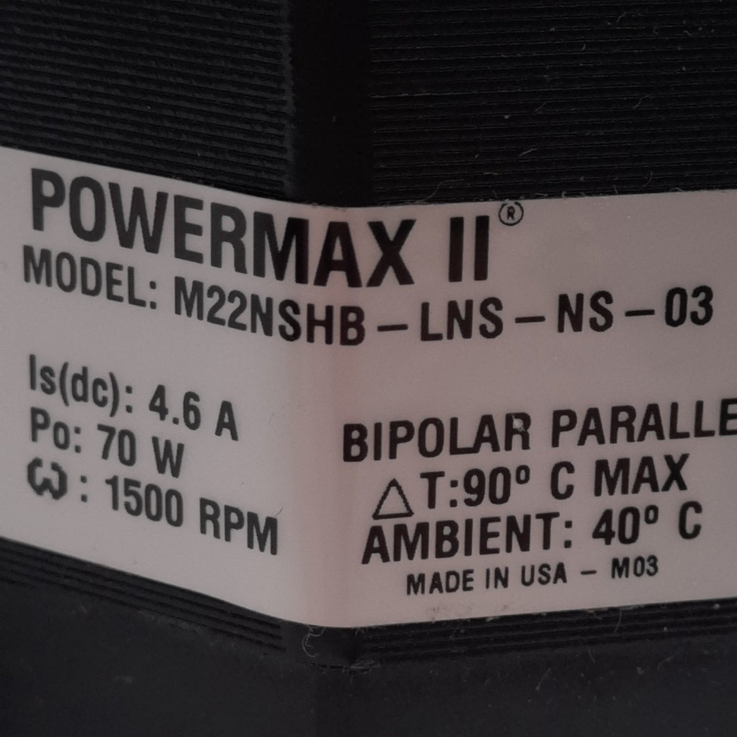 New Kollmorgen M22NSHB-LNS-NS-03 Powermax II Stepper Motor 1.8°/Step 24VDC NEMA 23