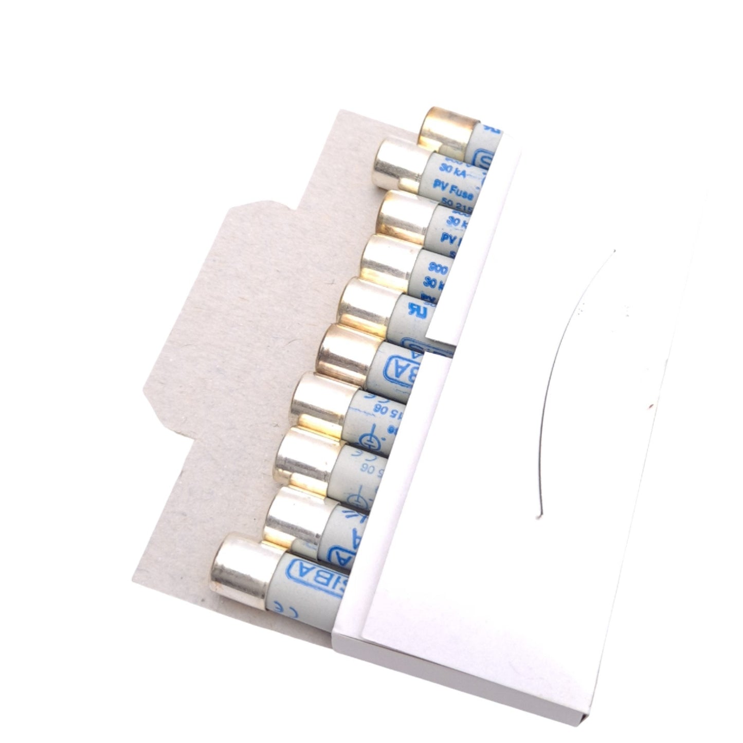 New – Open box Lot of 10 Siba 5021506.10 Ceramic PV Fuses, 10A, 900V AC/DC, ø10mm x 38mm
