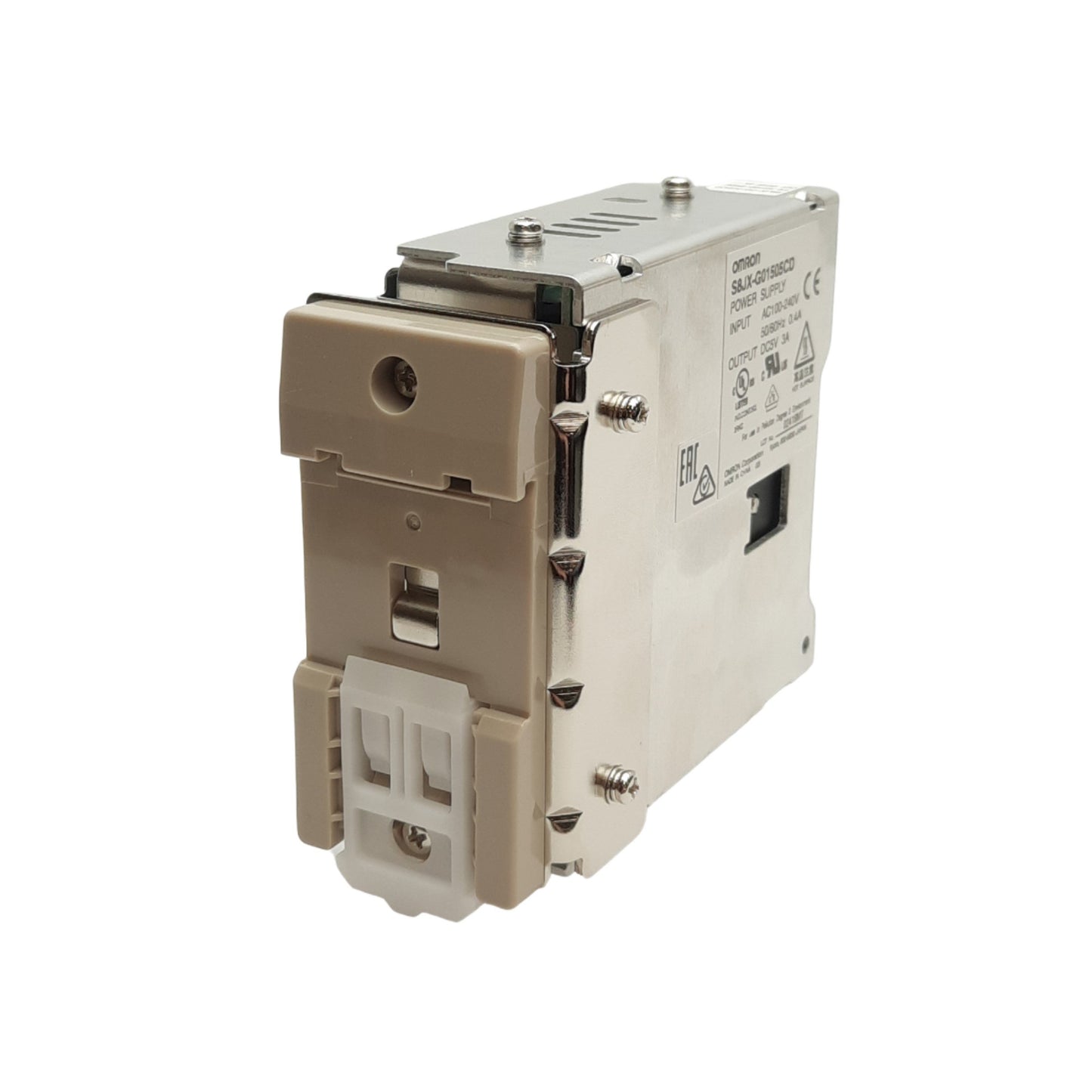 New Omron S8JX-G01505CD Switching Power Supply 100-240VAC 1A Input, 5VDC 3A Out