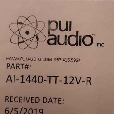 New Lot of 10 PUI Audio AI-2429-TT-12V-R Piezo Buzzer, 95dB, 2.9kHz, 12VDC 8mA