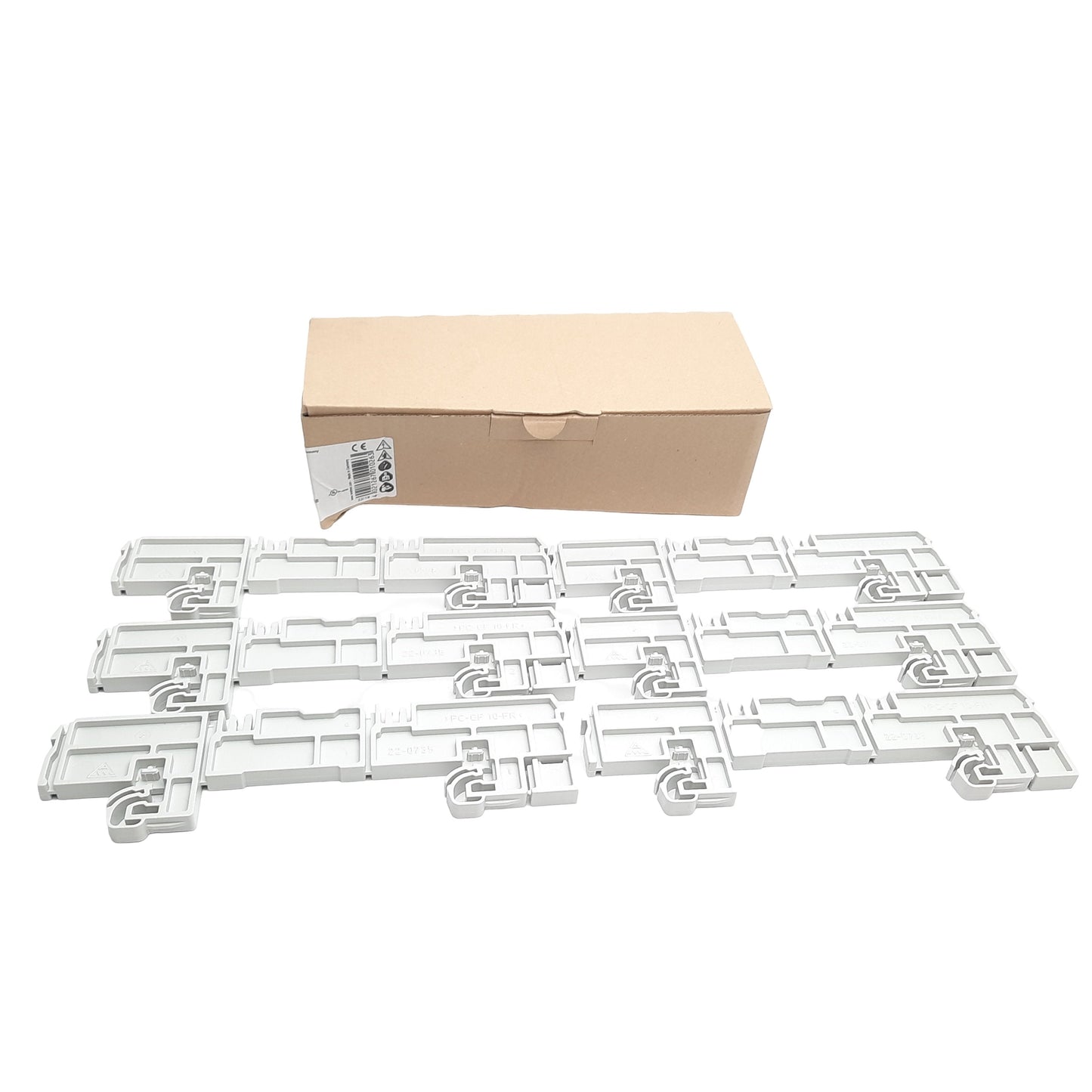 New  Lot Of 6 Wohner 01026 Busbar Mount For 01025 Section Cover 9mm x 196mm x 32mm