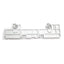 New  Lot Of 6 Wohner 01026 Busbar Mount For 01025 Section Cover 9mm x 196mm x 32mm