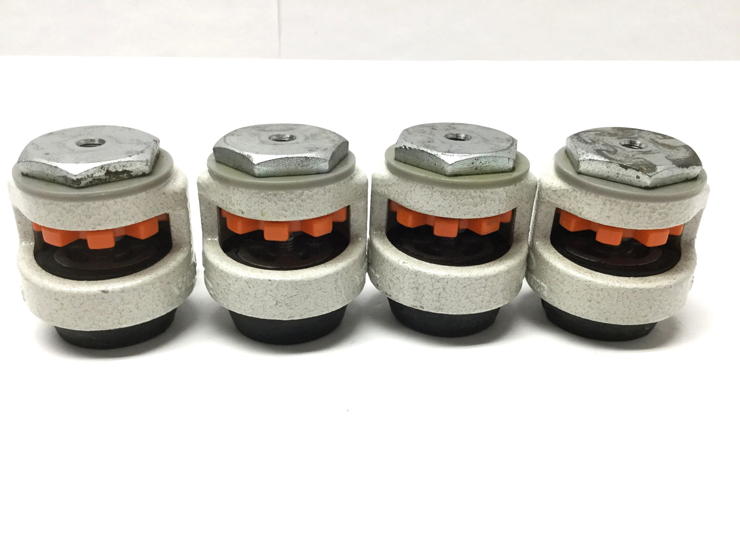 Used Lot of 4 WMI-40 Light-Duty Leveling Wheels 60lb/Caster Rating, M8 Stem Thread