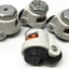 Used Lot of 4 WMI-40 Light-Duty Leveling Wheels 60lb/Caster Rating, M8 Stem Thread