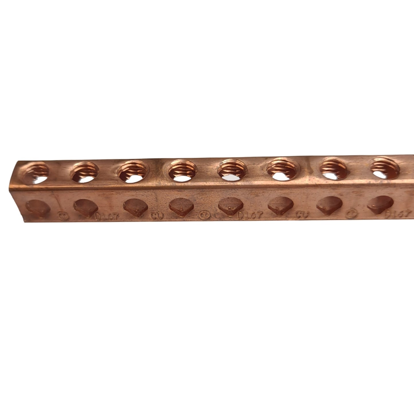 New Ilsco N-87 Copper Ground Bar, 87-Port, 6-14 Conductor Range, 600VAC, 2ft 10.5in