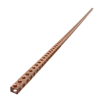 New Ilsco N-87 Copper Ground Bar, 87-Port, 6-14 Conductor Range, 600VAC, 2ft 10.5in