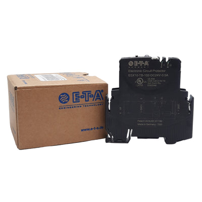 New ETA ESX10-TB-102-DC24V-0.5A Electronic Circuit Protector 24VDC, 1-Pole, 500mA