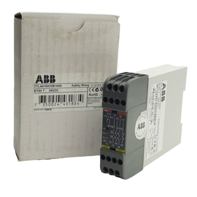 New ABB 2TLA010033R1000 BT50T Safety Relay, 3NO+1NC Output, 250VAC/24VDC 6A Contact