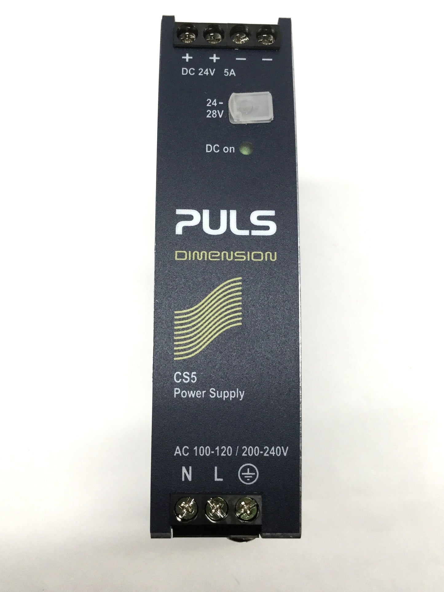 Used PULS CS5.241 120W Power Supply 120/240VAC In, 2x 24VDC 5A Out, DIN Rail Mount