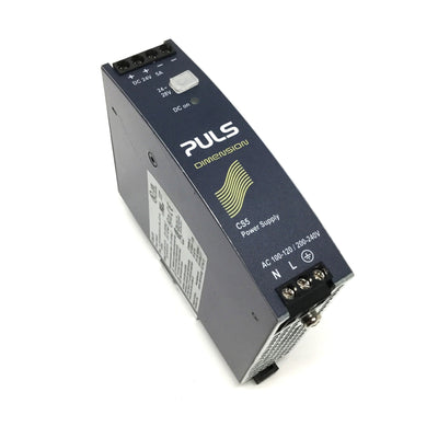 Used PULS CS5.241 120W Power Supply 120/240VAC In, 2x 24VDC 5A Out, DIN Rail Mount