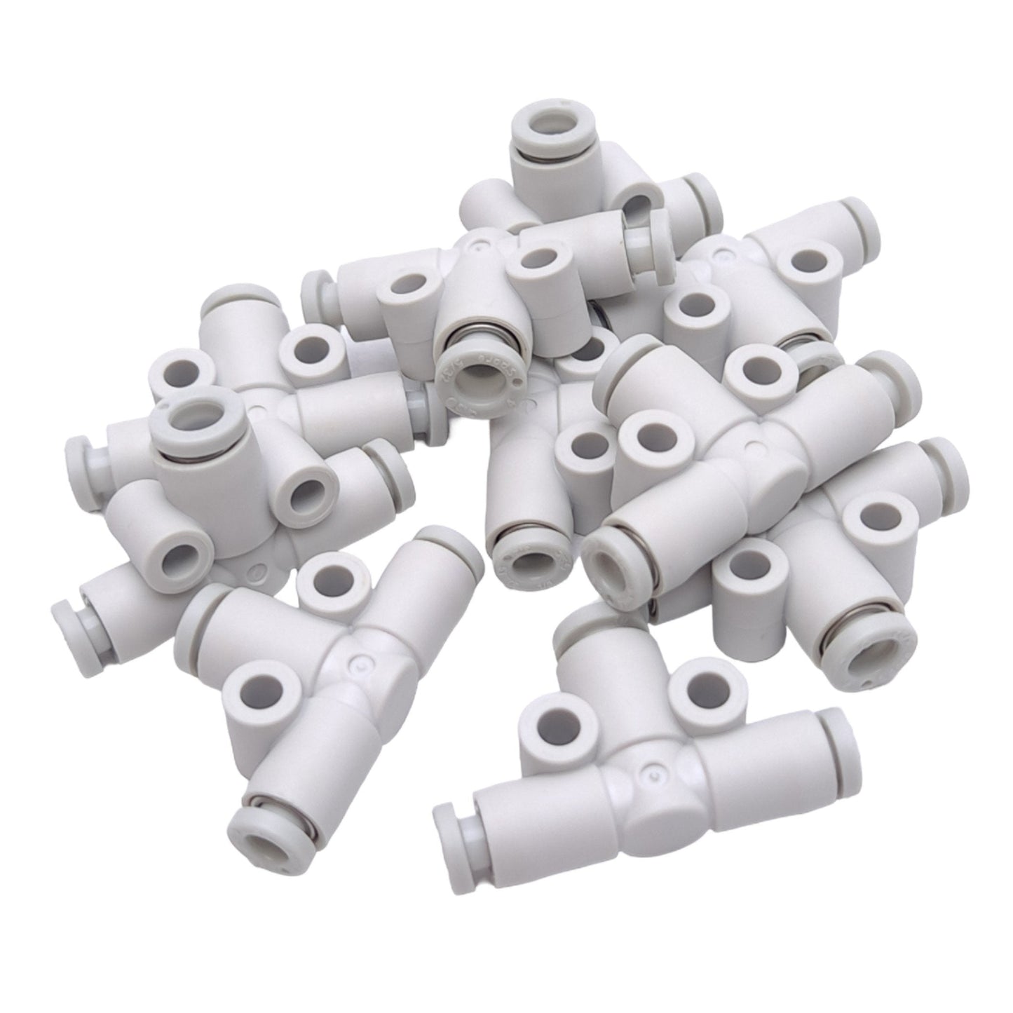 New Lot of 10 SMC KQ2T23-04A Pneumatic Tee One-Touch Fittings, ø3.2mm to ø4mm, 1 MPa