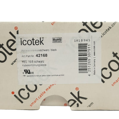 New Icotek 42168 Cable Entry Frame, Kel-Snap 16/8, 86mm x 46mm Cutout