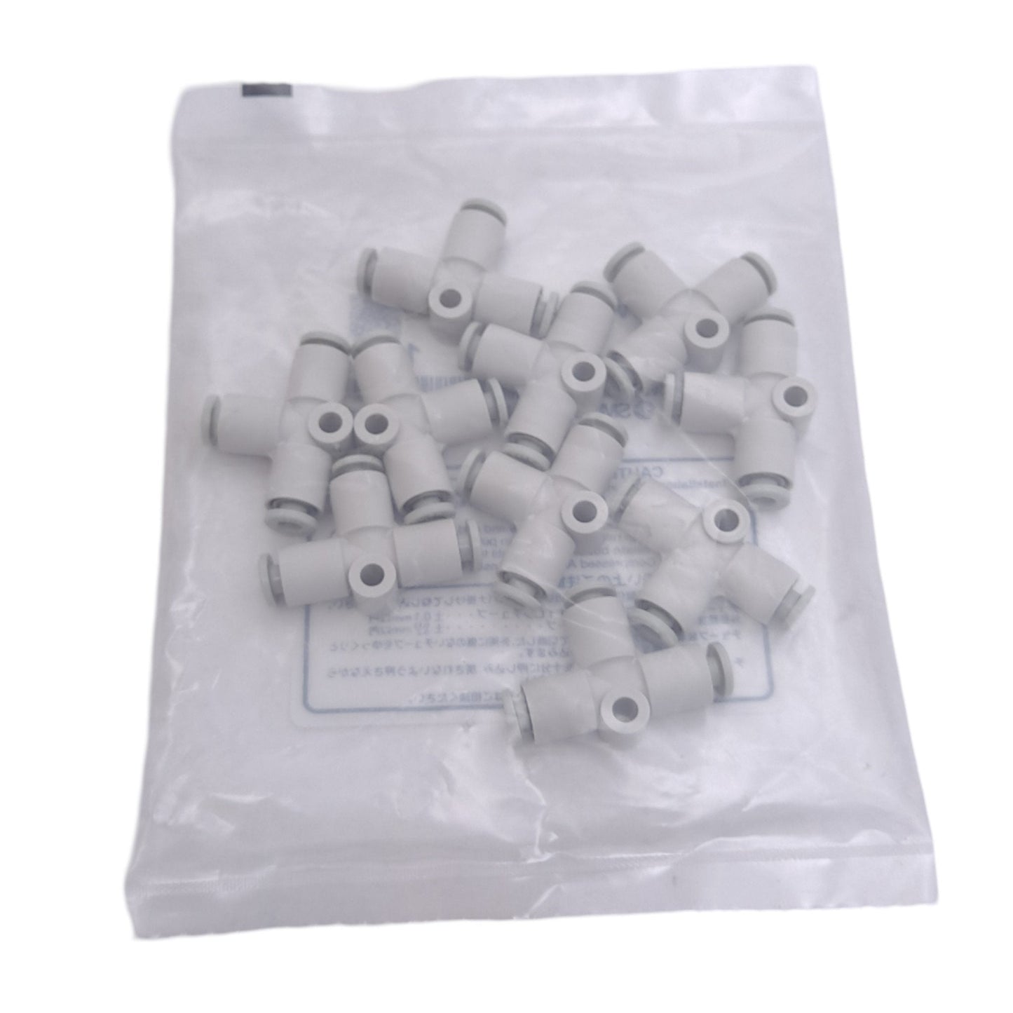 New Lot of 10 SMC KQ2T04-00 Tee One-Touch Fittings, ø4mm O.D. Tube, 1.0 MPa Max