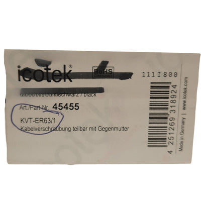 New Icotek KVT-ER 63 Split Cable Glands, M63 x 1.5 Thread, Cutout ø64.4mm