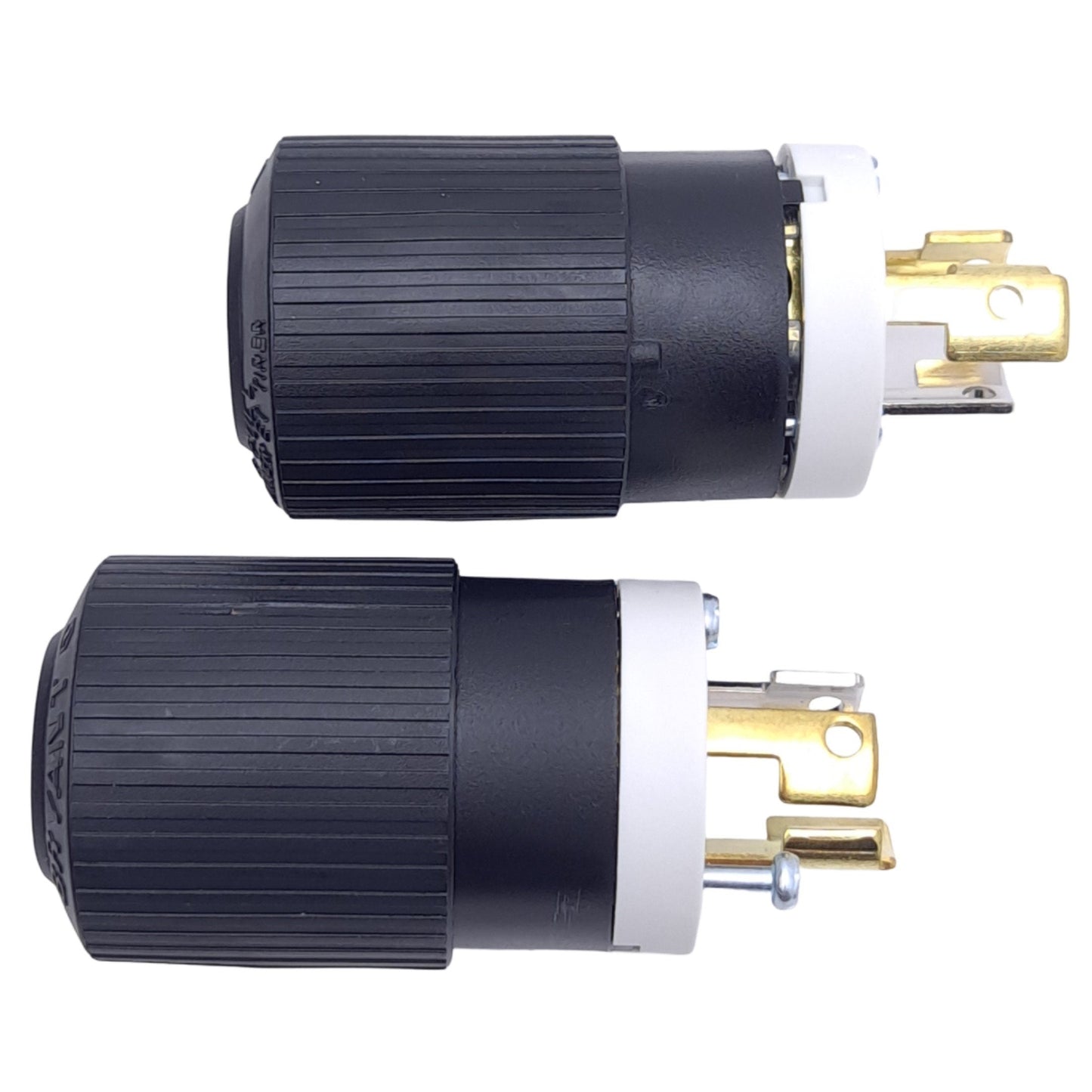 New Lot of 2 Bryant 4721NP Locking Plugs, 2-Pole, 3-Wire, 125V 15A, 1-Phase, ø1.53in