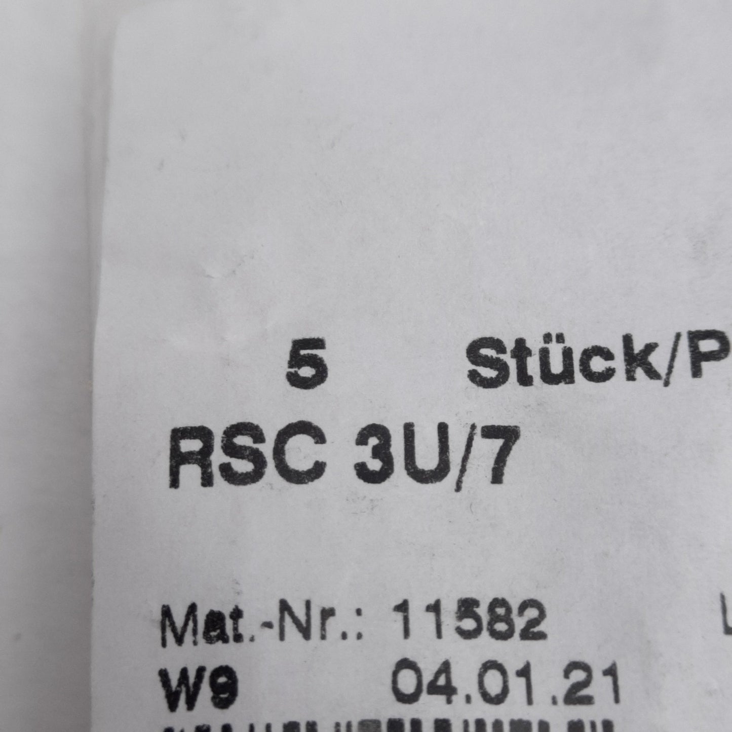 New Lot of 5 Lumberg Automation RSC 3/7 Field Wireable Connector M12 3-Pin, 240V 4A