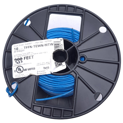 Used Alan Wire 16TF41 TFFN-TEWN-MTW Copper Wire, ~250ft, 16AWG 26-Strand, 600V