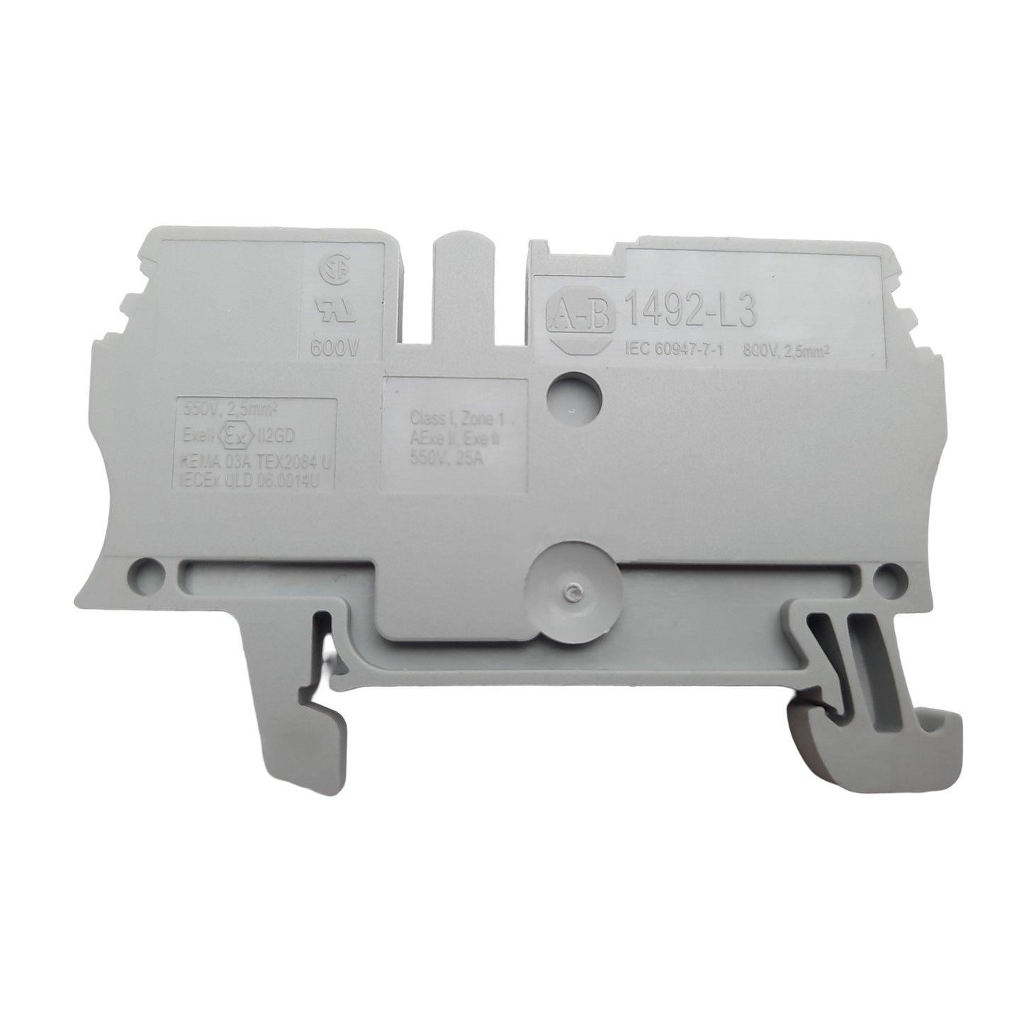 New Lot of 13 Allen Bradley 1492-L3 Terminal Block Spring Clamp 600V, 25A, 30-12 AWG